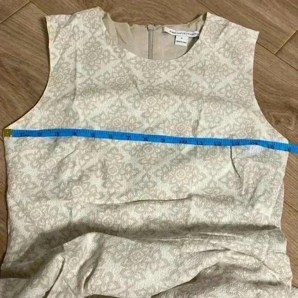 Diane Von Furstenberg "Jeannie fit & flare skater dress size‎ 6 cream - Picture 12 of 16